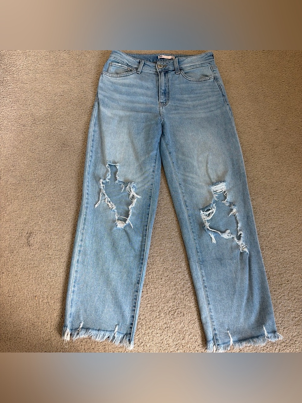 SO Light Blue Distressed Boyfriend Jeans